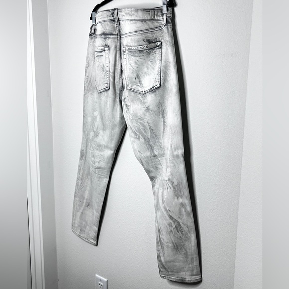 7 for all Mankind Smoke Print Jeans in Dusty Gray Jeans Women’s Sz 34 - Picture 12 of 14